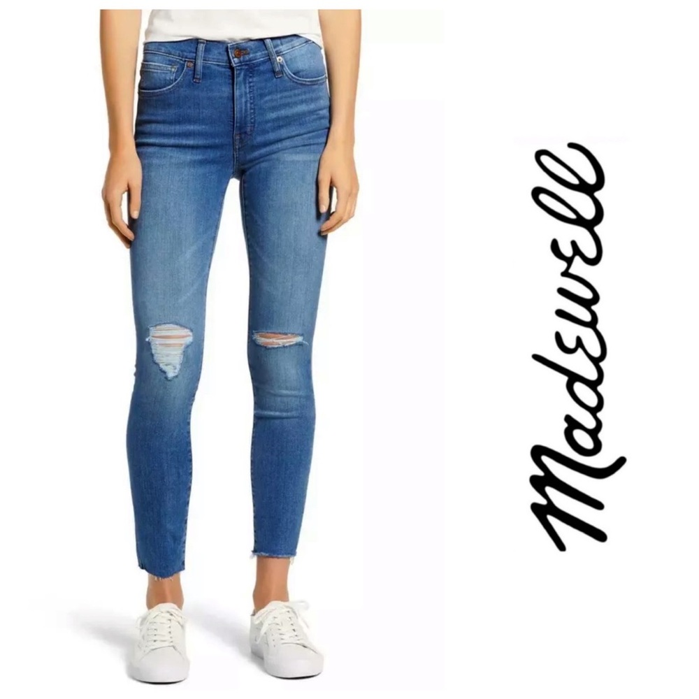 Madewell 9" Mid-Rise Ripped Knee Skinny Jeans - M3089 Size 27